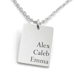 Custom Dainty square disc Name Necklace Handmade Jewelry for Women Mothers Day Gift for Her Mom Grandma
