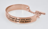 You are braver that you believe, Stronger than you seem bracelet, inspirational jewelry for women, motivational, keep going, strong