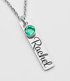 Personalized  Mothers necklace, tag necklace with names and crystals, mothers necklace, kids names, custom necklace