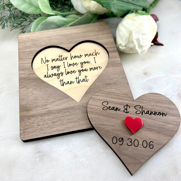 Couples valentines gift, Secret message gift customizable, Anniversary gift, gift for spouse, heart shaped message